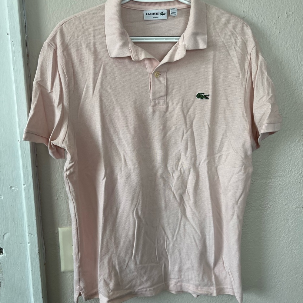 Lacoste Pale Pink Classic Pique Polo